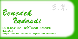 benedek nadasdi business card